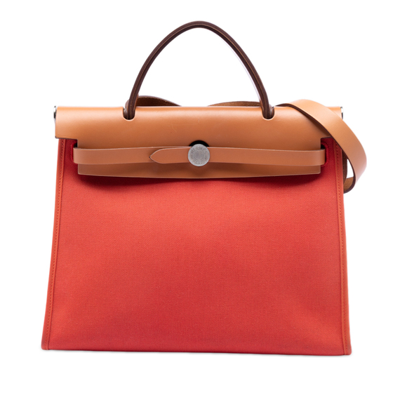 Hermes Handbags - Pre-Loved Hermes Toile Herbag Zip 31
